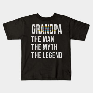 Grand Father St Barts Grandpa The Man The Myth The Legend - Gift for St Barts Dad With Roots From  Saint Barthelemy Kids T-Shirt